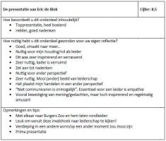 Evaluatie workshop natuurlijk leiderschap